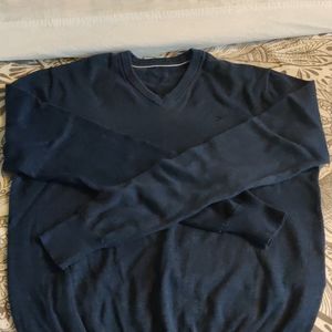 Hackett London Navy Cotton Sweater